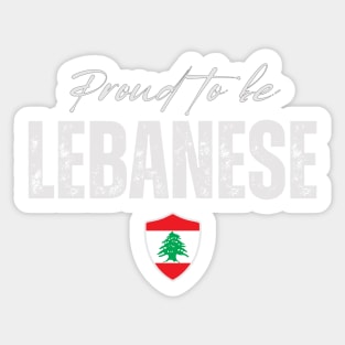 Proud lebanese, Lebanon flag Sticker
